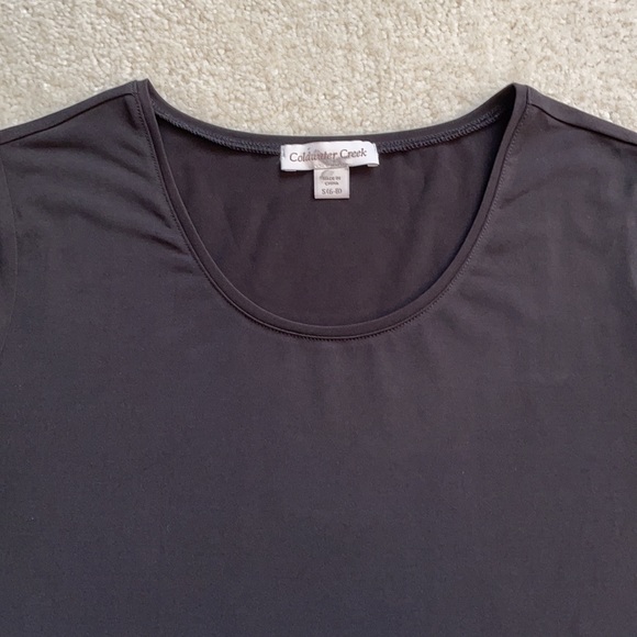 Black Ladies Coldwater Creek Short Sleeve Shirt - Size Small - Picture 3 of 8